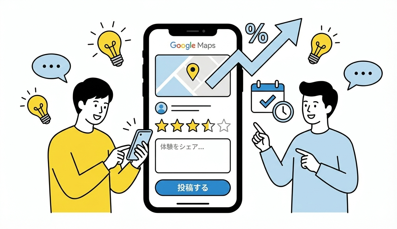 Google口コミは「お願いの仕方」で投稿率が変わる