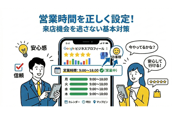 営業時間未設定は要注意｜Googleビジネスプロフィール基本改善ポイント