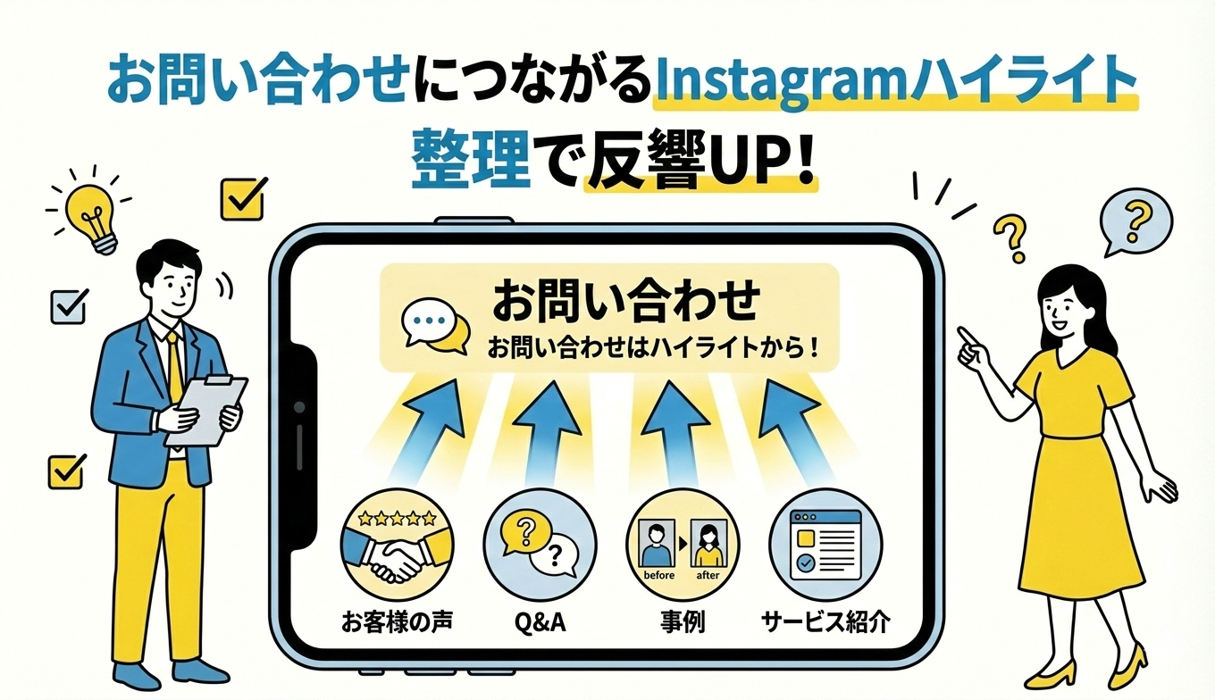 お問い合わせにつながるInstagramハイライトの作り方｜プロフィール改善のコツ