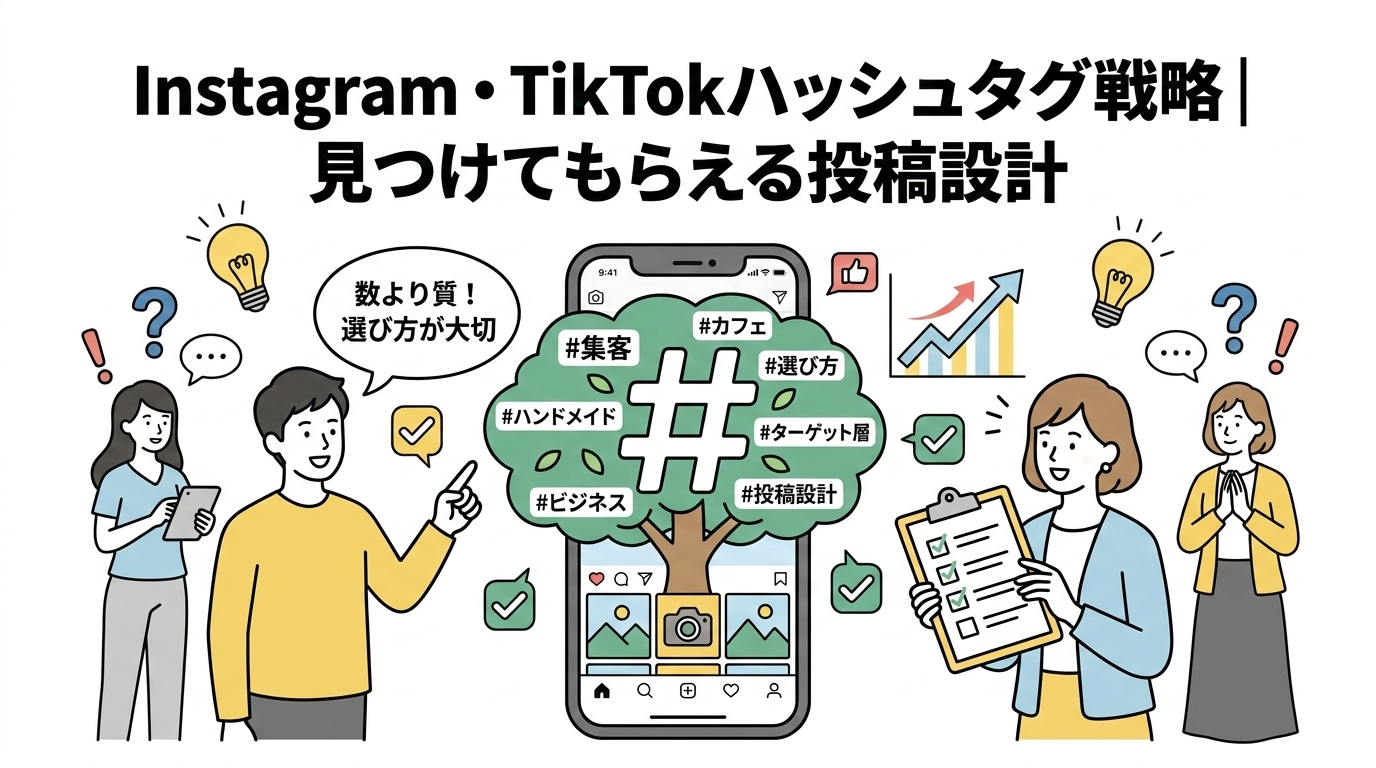 Instagram・TikTokで見つけてもらうためのハッシュタグ活用法