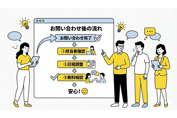 お問い合わせ後の流れがわかると安心できる｜不安を減らすサイト改善ポイント